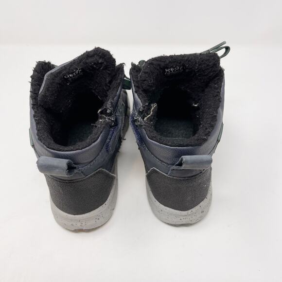 Geox Boys 4 Amphibiox Flexper Ankle Snow Boots Navy Blue Dark Green Breathable - Picture 9 of 12